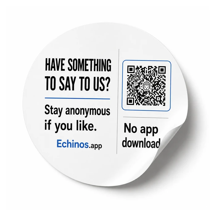 Example of the three-inch round sticker